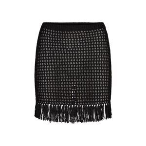 The Garment 'Egypt' Black Cotton-Linen Mini Skirt Size 2